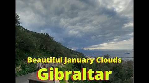 Beautiful Clouds at The Strait of Gibraltar, Views to Africa