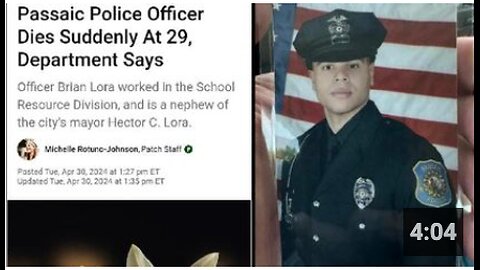 DIED EXPECTEDLY: ANOTHER MANDATED POLICEMAN & MAYOR'S NEPHEW DIES FROM HEART ATTACK!