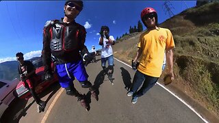 Skateboarding Downhill Medellin Colombia