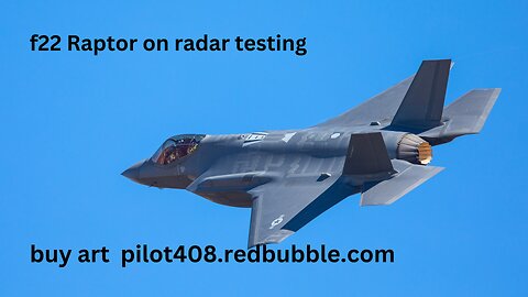 f22 Raptor on radar testing