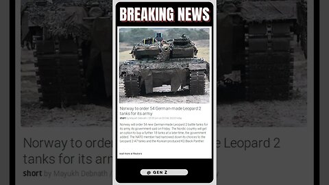 Norway Makes History: 54 German Leopard 2 A7 Battle Tanks Acquired for Armed Forces! | #shorts #news