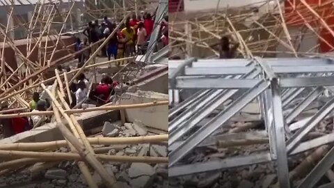 Just In: Many trapped as two-storey building under construction collapses in Gwarinpa, Abuja