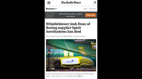 Another Boeing Whistleblower Bites The Dust Of "A Sudden Fast Spreading Infection"
