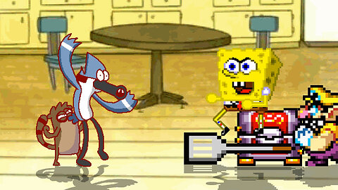 MUGEN - Mordecai & Rigby vs. Spongebob & Ashley - Download