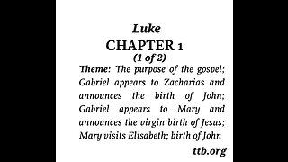 Luke Chapter 1 (Bible Study) (1 of 2)