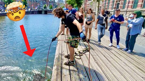 Amazing Magnet Fishing in Amsterdam! People Lose So Much