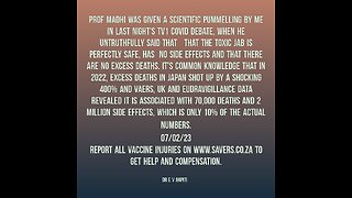Prof Madhi misleads citizens about vaccine
