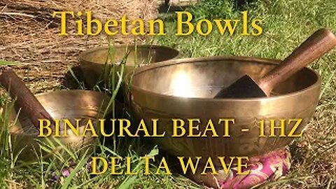 Tibetan Bowls - Binaural Beat - 1hz Delta Wave - Music For Sleep - Deep Meditation - Nature Visuals