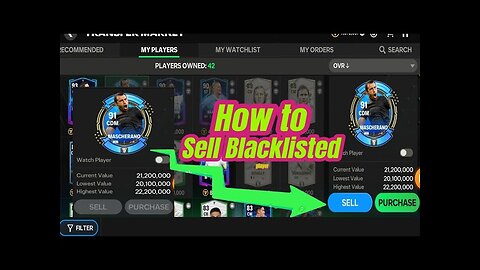 how to sell blacklist player in FC mobile/how to sell not trade player FC mobile