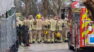 Fire Crews From Bedmister, Chew and Temple attended Bin Room Fire Oak House Hartcliffe Bristol Today