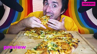 ASMR FISH AND CHIPS PIZZA * eating no talking mukbang * 먹방