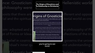 Gnosticism is Christianity