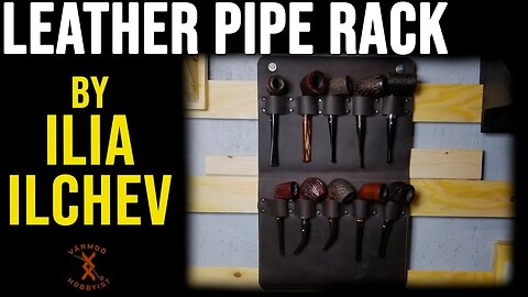 Leather Pipe Rack by Ilia Ilchev.