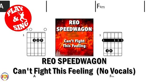 REO SPEEDWAGON Can't Fight This Feeling FCN GUITAR CHORDS & LYRICS NO VOCALS