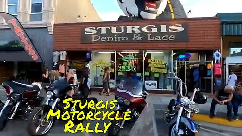 Last Ride Leaving Main Street Sturgis during Sturgis Motorcycle Rally