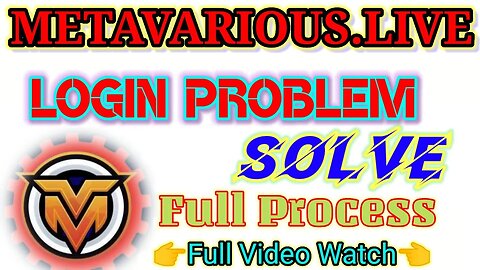 Metavarious.live | login problem solve | metavarious tron link pro mai login nhi ho rha hai |