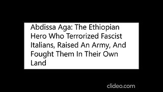 Abdissa Aga-Ethiopian Hero Who Terrorized Fascist #Italians #Abdissa Aga #Ethiopian #Italy #Army