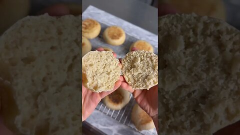 Homemade English Muffins with Endless Sourdough Starter from Cultures for Health #foodshorts