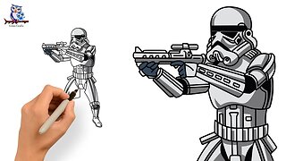 How to Draw Storm Trooper Star Wars - Step by Step