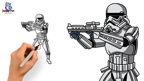 How to Draw Storm Trooper Star Wars - Step by Step