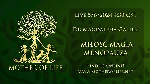 Live 5/6/24 | Dr Magdalena Gallus | MIŁOŚĆ MAGIA MENOPAUZA