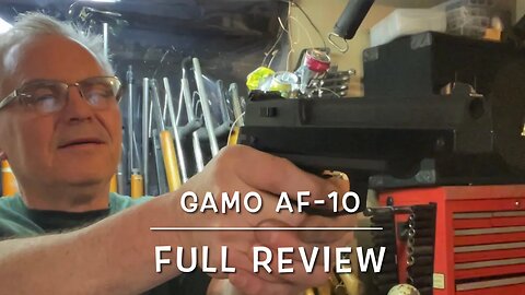 Gamo AF-10 .177 single stroke pneumatic pellet/BB pistol full review Chrony trigger pull targets