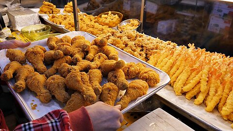 1000 pieces of fried chicken and fried shrimp are sold every day?! / korean street food