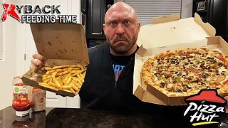 Ryback Feeding Time: Pizza Hut Veggie Lovers Pizza with Lemmon Pepper Fries Review