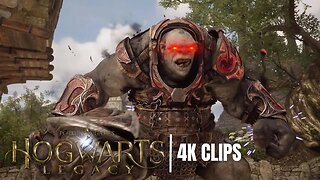 Armoured Troll Boss Fight | Hogwarts Legacy 4K Clips