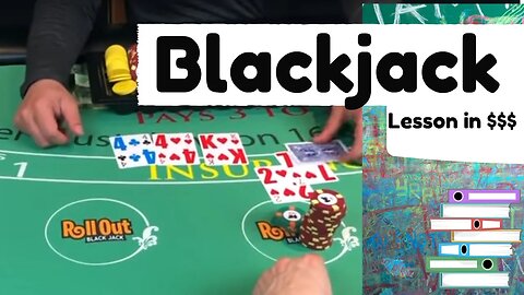 The Wife won't like this.... Horrible Blackjack Run - Never Split 10's