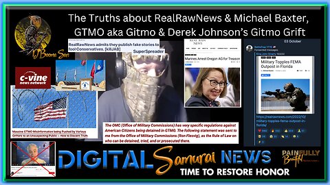 DSNews | The Truths about RealRawNews & Michael Baxter, GTMO aka Gitmo & Derek Johnson’s Gitmo Grift