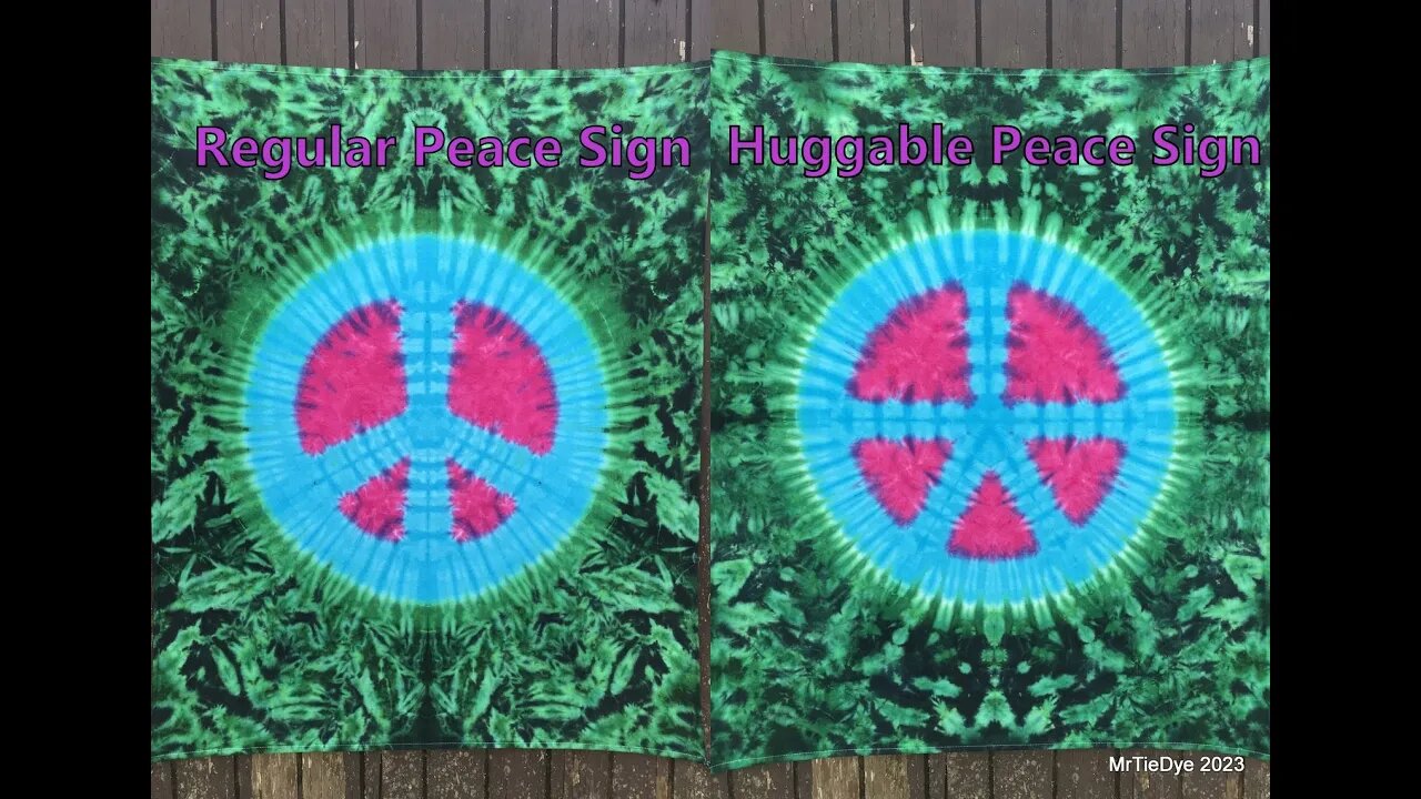 Tie Dye Huggable Peace Sign And The Regular Peace Sign 