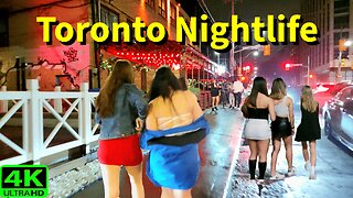 【4K】🔥 Friday Night 🔥 Nightlife Toronto Canada 🇨🇦