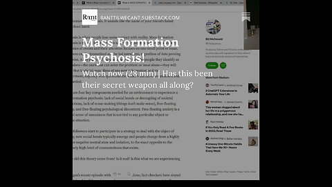 Let's Rant about Mass Formation Psychosis!!