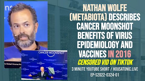 Nathan Wolfe (Metabiota) describes cancer moonshot benefits of virus epidemiology + vaccines 2016