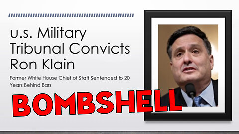 Bombshell! u.s. Military Tribunal Convicts Ron Klain to 20 Years at GITMO