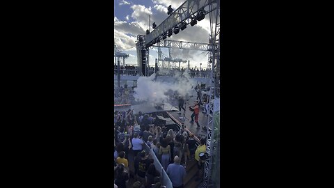 Fozzy Live Cruise 2023 Chris Jericho Using Smoke Machine Gun