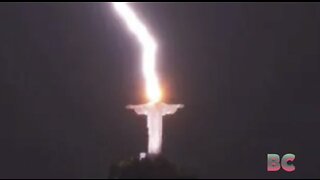 Lightning Strikes Christ The Redeemer Statue