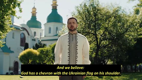 Zelensky´s Easter message: God has a chevron with the Ukrainian flag on his shoulder