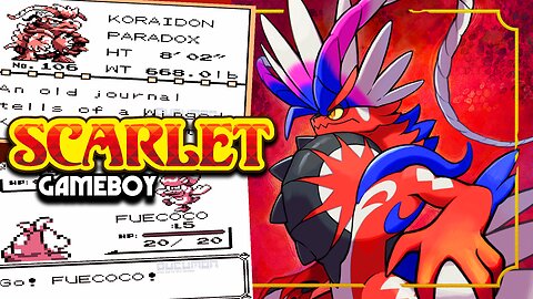Pokemon Scarlet GB - Demake Project Paldea region, Gen 9, New BG and more by Game Boy Demakes