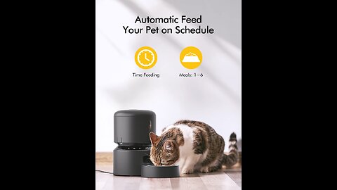 PETLIBRO Automatic Cat Feeders, Pet Dry Food Dispenser Triple Preservation with Stainless Steel...