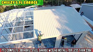 Hassle free Complete 30X40X12' Steel Garage install in Citrus County Florida, all 3 parts