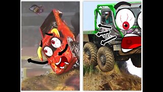 Extreme Monster Truck Off Road Crashes & Fails | Off Road Doodles Vehicle Mud Race
