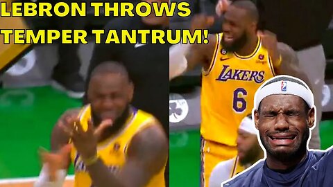 Lebron James THROWS EPIC TEMPER TANTRUM over MISSED FOUL in Lakers Loss To Celtics!