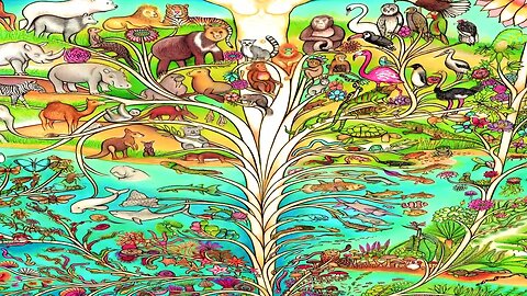 Our Tree of Life - Animated - New ART! - 19x24 Inches of Ink in 31 days! For All Life to Save eARTh!