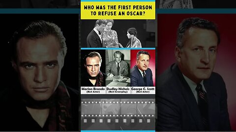 Who was the first person to refuse an Oscar? #shorts #reels #trivia #movies #oscars