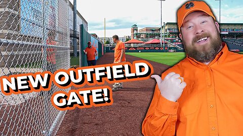 Installing this CUSTOM Fence Gate for a Baseball Team