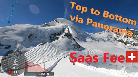 [4K] Skiing Saas Fee, Top to Bottom via Panorama and Morenia, Wallis Switzerland, GoPro HERO9