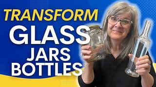 Transform your Clear Glass Jars and Bottles with this DIY Graphic Transfer Hack