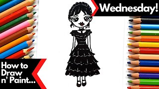 How to draw and paint Wednesday at the Dance: a step-by-step tutorial for beginners